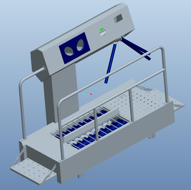 All-in-one machine (shoe washing, hand disinfection, access control