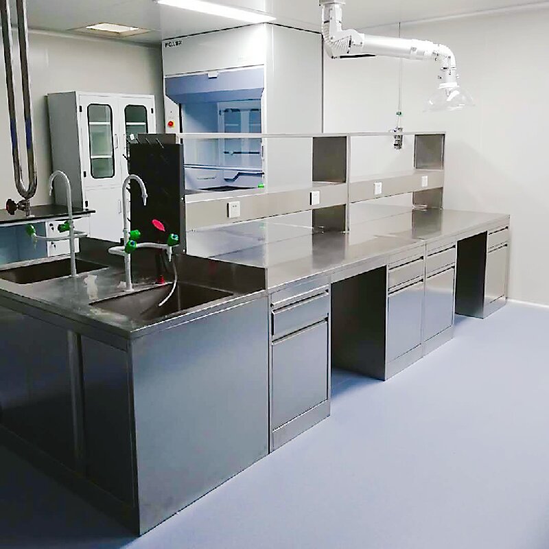 Stainless steel laboratory bench